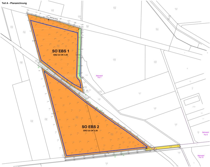 Solarpark Behnsdorf Planzeichung